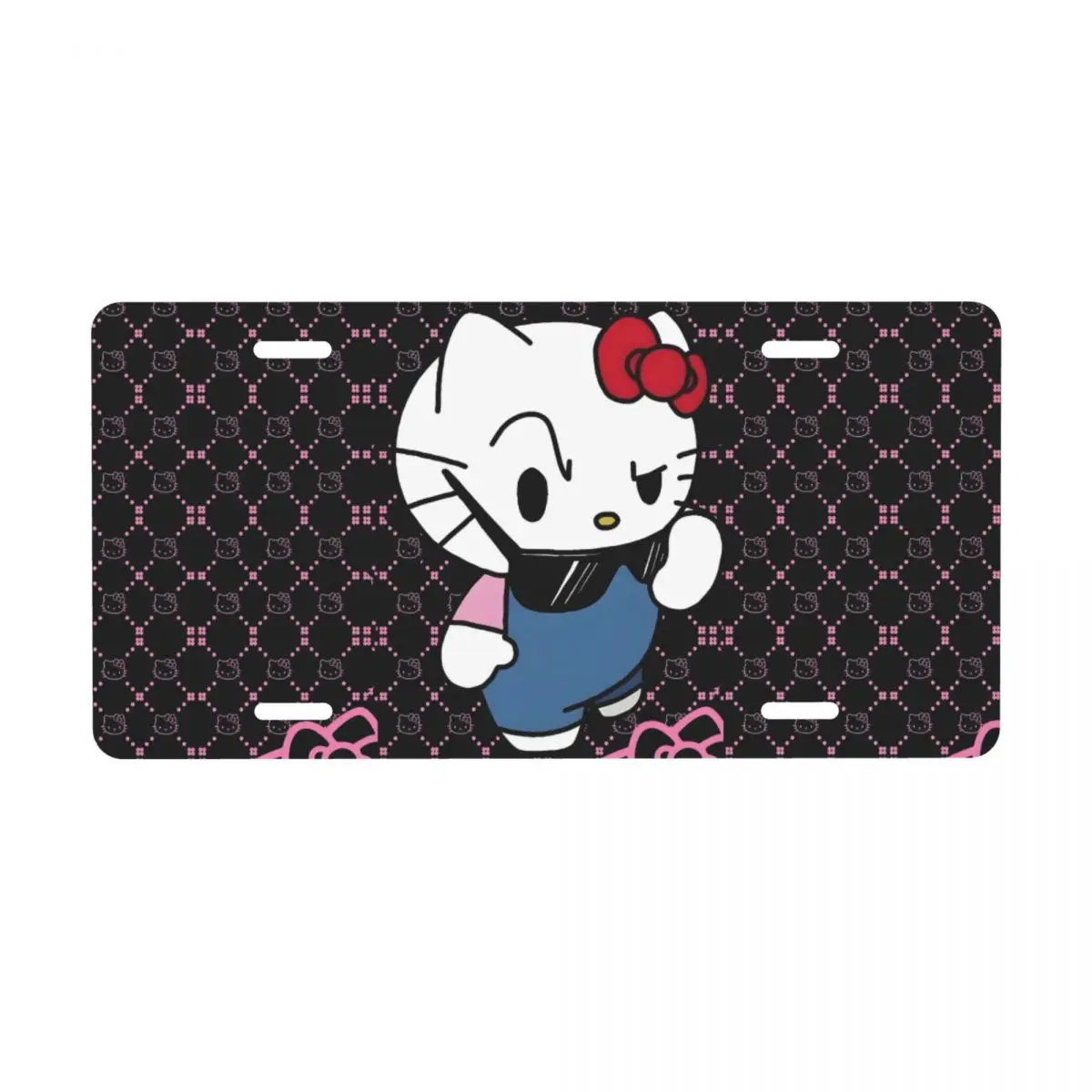 مخصص مرحبا كيتي لوحة ترخيص الجدة الكرتون ديكور سيارة الجبهة لوحة ترخيص الألومنيوم معدن تسجيل الغرور العلامة 6X12 بوصة