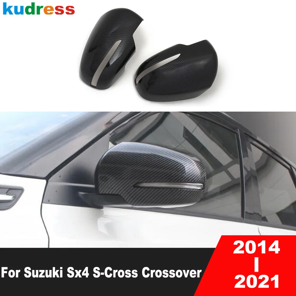 

Накладка на зеркало заднего вида для Suzuki Sx4 S-Cross Crossover 2014-2018 2019 2020 2021, карбоновые боковые зеркала автомобиля, крышки, колпачки