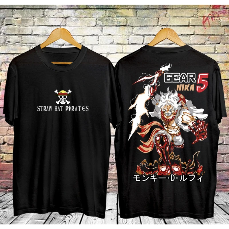 Kaos Anime Jepang Ukuran Besar ONE PIECE Kaos Pria Kaos Fashion Pria dan Wanita Kaos Streetwear