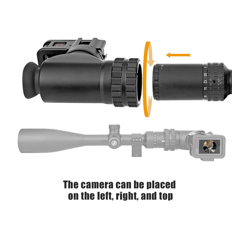 Scope Side Camera Adapter Bracket - To Be Used With Sports Cameras 13/12/11/10/9  Outdoor Scenes Everything While Aiming Record