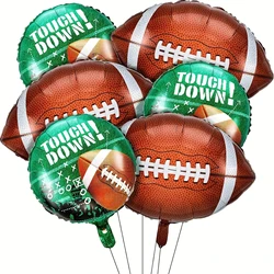 6-piece set of balloons, Super Bowl, rugby, American football, game day football themed items, birthday party decorations