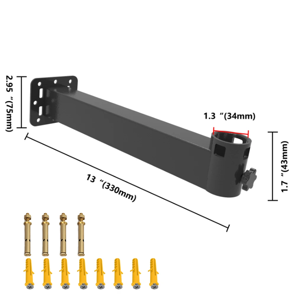 For Starlink V2 Long Wall Mount,Starlink Internet Satellite Antenna Mounting Kit,Hole Locking Screw Starlink Ethernet Adapter