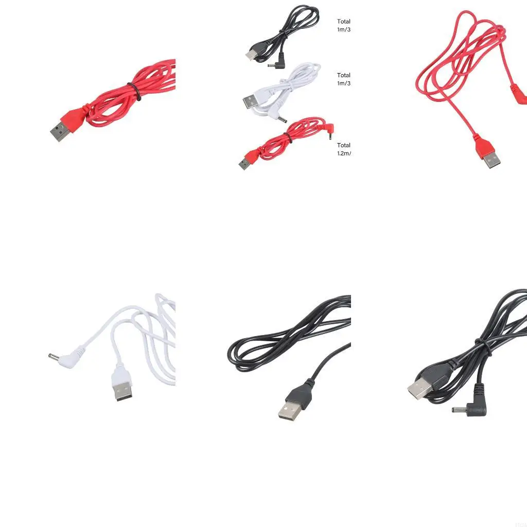193A 90 Degree Angled USB Charging Cable 3.5mm Outlet For Routers Security Cameras Dense Space Installation