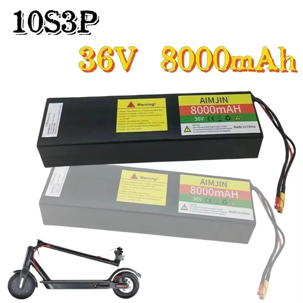 

New 36v 8.0ah 10S3P 18650 Lithium-Ion Battery Pack 36V 8000mAH, Suitable for KUGOO S1/S2/S3 Electric Scooters