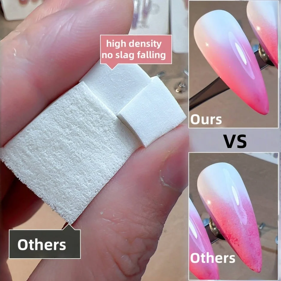 Mini-Nagelkunst-Schwamm-Set, 100 Stück/Set, Farbverlaufsschwamm-Blöcke mit 1 Schaberstift, professionelles Nagelkunst-Werkzeug für Frauen und Mädchen