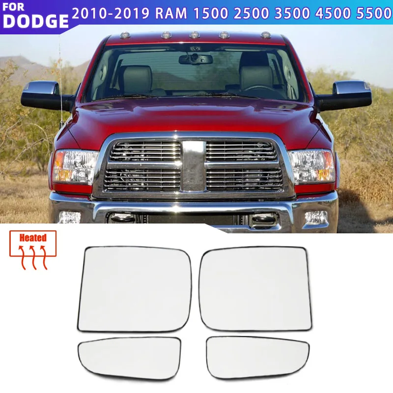 Für Dodge Ram 1500 2500 3500 4500 5500 2010-2020 Fahrer- oder Beifahrerseite Beheizte Seitenspiegel-Glaslinse Blendschutz