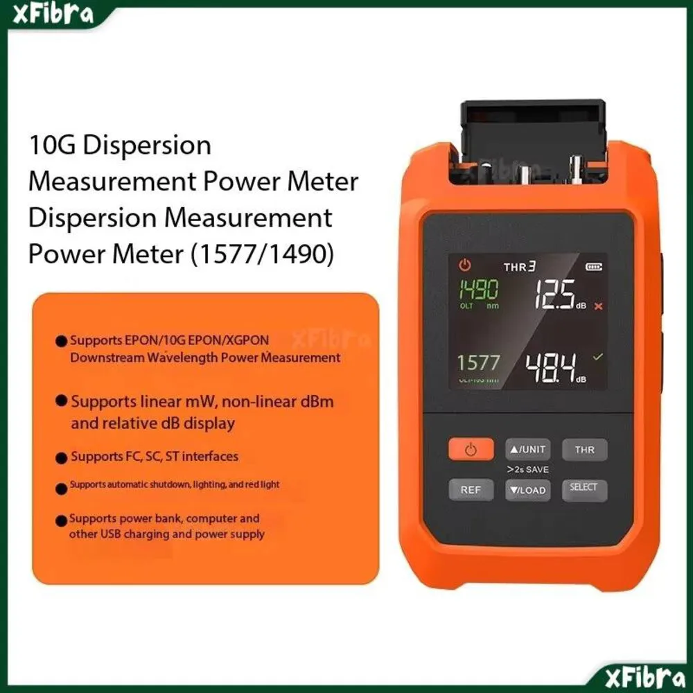 Compteur de puissance optique de Division de longueur d'onde 10G PON avec VFL 30mW 1577/1490nm tout-en-un pour EPON/10G EPON/XGPON