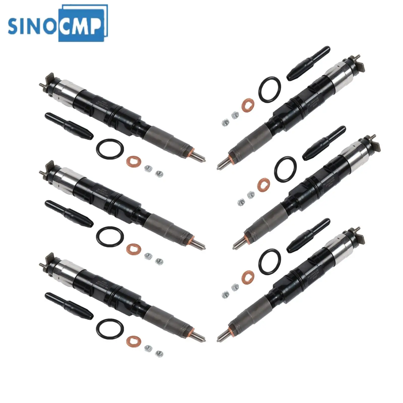 

6 шт. 095000-6500/DZ100216/RE529117 топливная форсунка Common Rail для John Deere 4,5 л 4045 6,8 л 6068 Сменная система подачи топлива