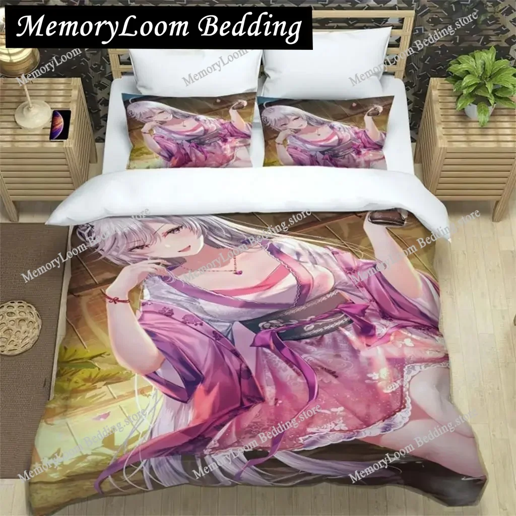

3D Print Cartoon Beautiful Girl Bedding Set Single Twin Full Queen King Size Bed Set Aldult Kid Bedroom Home Textileextile