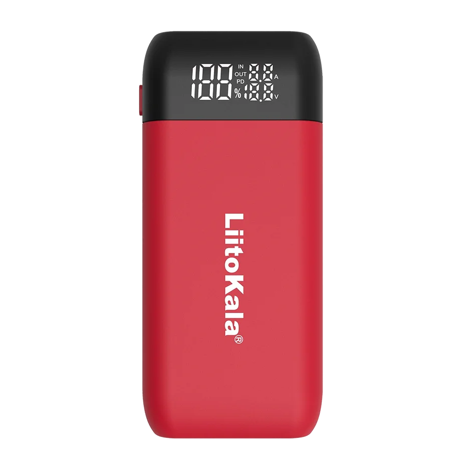 LiitoKala Lii-MP2 18650 21700 Battery Charger& Tablet Power Bank QC3.0 Input/Output Digital Display.