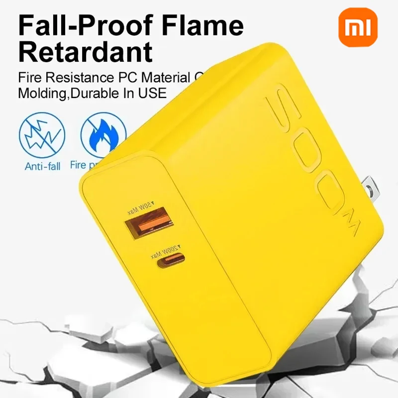 Xiaomi 200W Ultra Fast Charge Type-C GaN PD 2-In-1 Type C Fast GaN QC 3.0 Super Charge Phone Charger For Iphone Huawei Samsung﻿