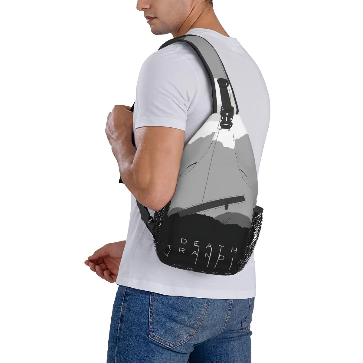 Death Stranding Chest Bag Retro Polyester fabric For Office Cross chest bag Multi-Style