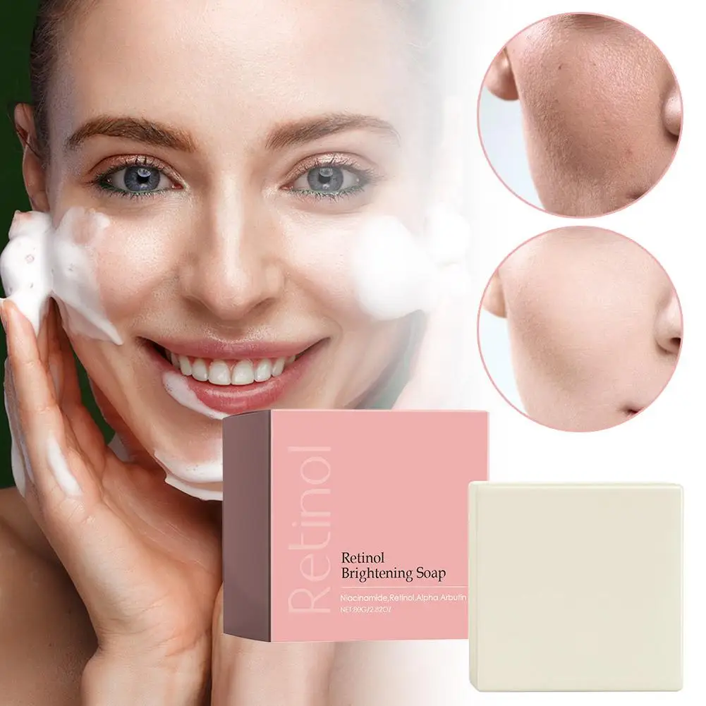 Jabón de limpieza que ilumina el Retinol coreano, elimina las manchas, limpia profundamente, desvanece las manchas oscuras, las líneas finas, repara la piel, el rostro diario