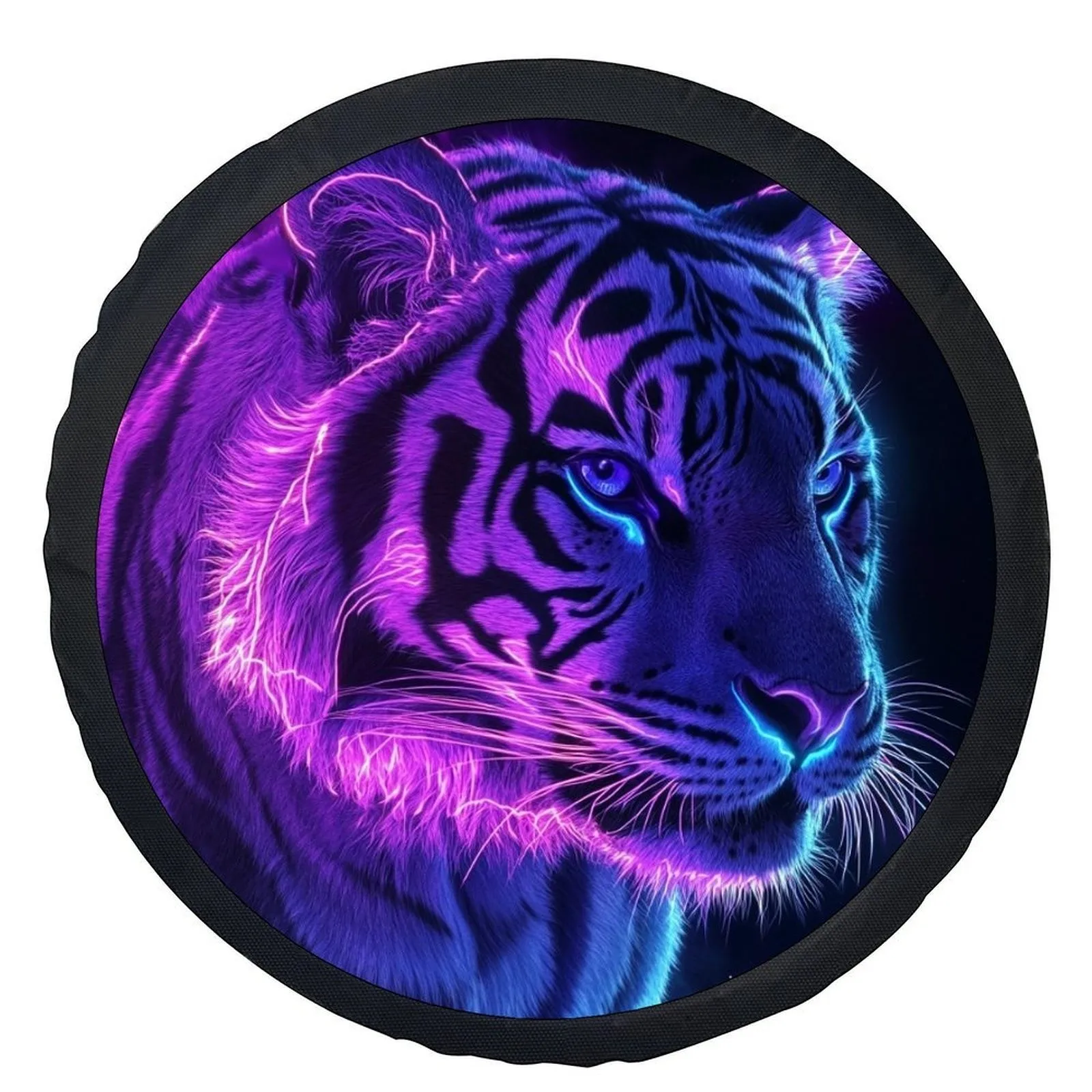 

Neon Tiger Tire Cover Cosmic Glow Wheel Protector Universal Fit Spare Tire Carrier