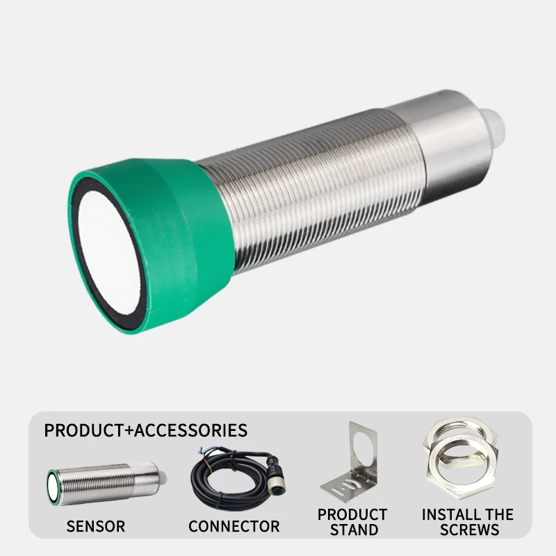 Waterproof 9-30VDC analog output 0-5v/0-10v/4-20mA ultrasonic sensor switching amount NPN/PNP detection distance 200-4000 mm