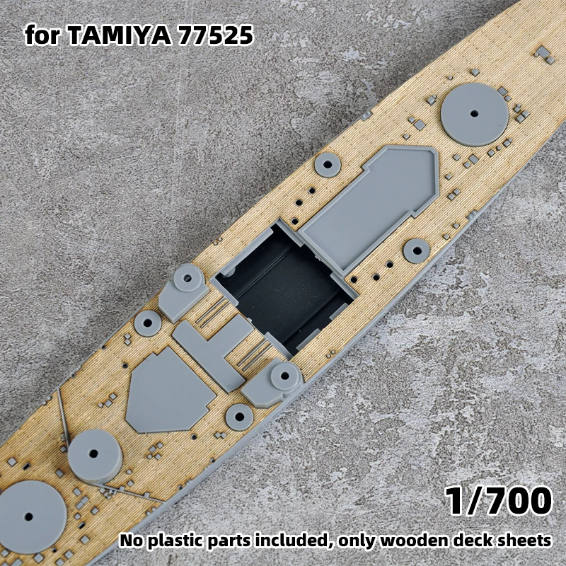 Modellbauteile, lasergeschnittene Holzdeckplatte mit selbstklebender Ankerkette für Tamiya 78010 77525 HMS King George V 1/350 1/700 – Detail 2