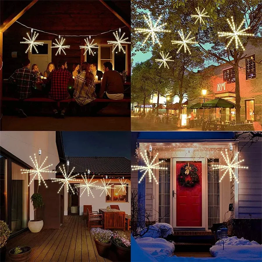 Creative 112LED Meteor Shower String Light Battery Powered Outdoor Garden Lights Waterproof Fairy Lights Garland Christmas Decor