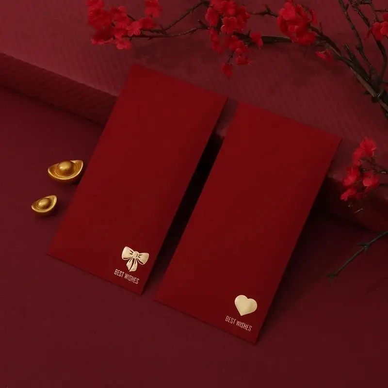 

Набор из 6 красных конвертов для денег на Китайский Новый год/Праздник Весны, детские конверты для счастливых денег, подарочные красные пакеты