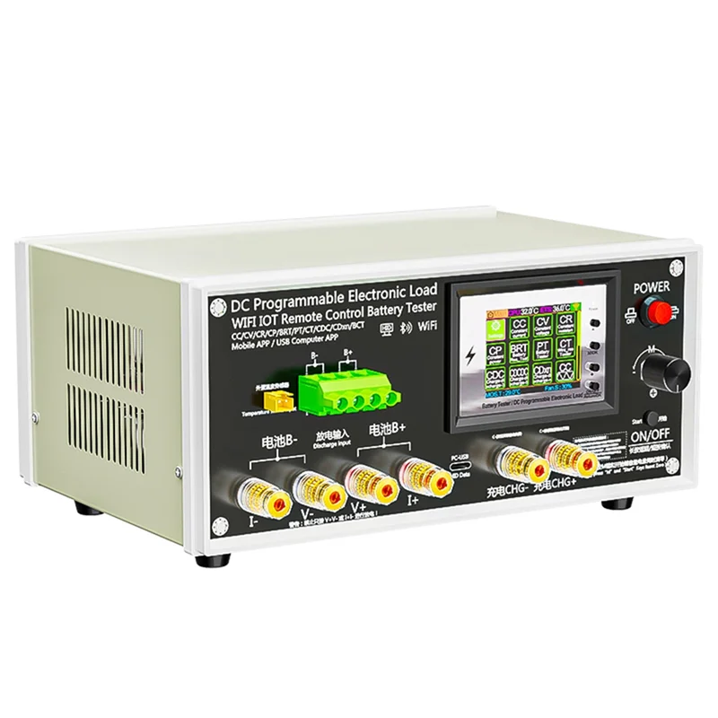 โหลดอิเล็กทรอนิกส์ DC Wifi Tuya 200V 50A เครื่องทดสอบ USB ความละเอียดสูง ตรวจสอบความจุแบตเตอรี่ ชาร์จและดิสชาร์จ 150W