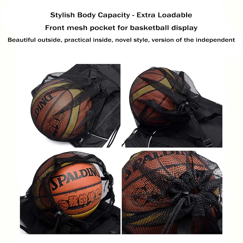 OPHIDIAN 축구 농구 어깨 가방 대용량 야외 스포츠 가방 여행 가방 자전거 가방 숨겨진 메쉬 가방