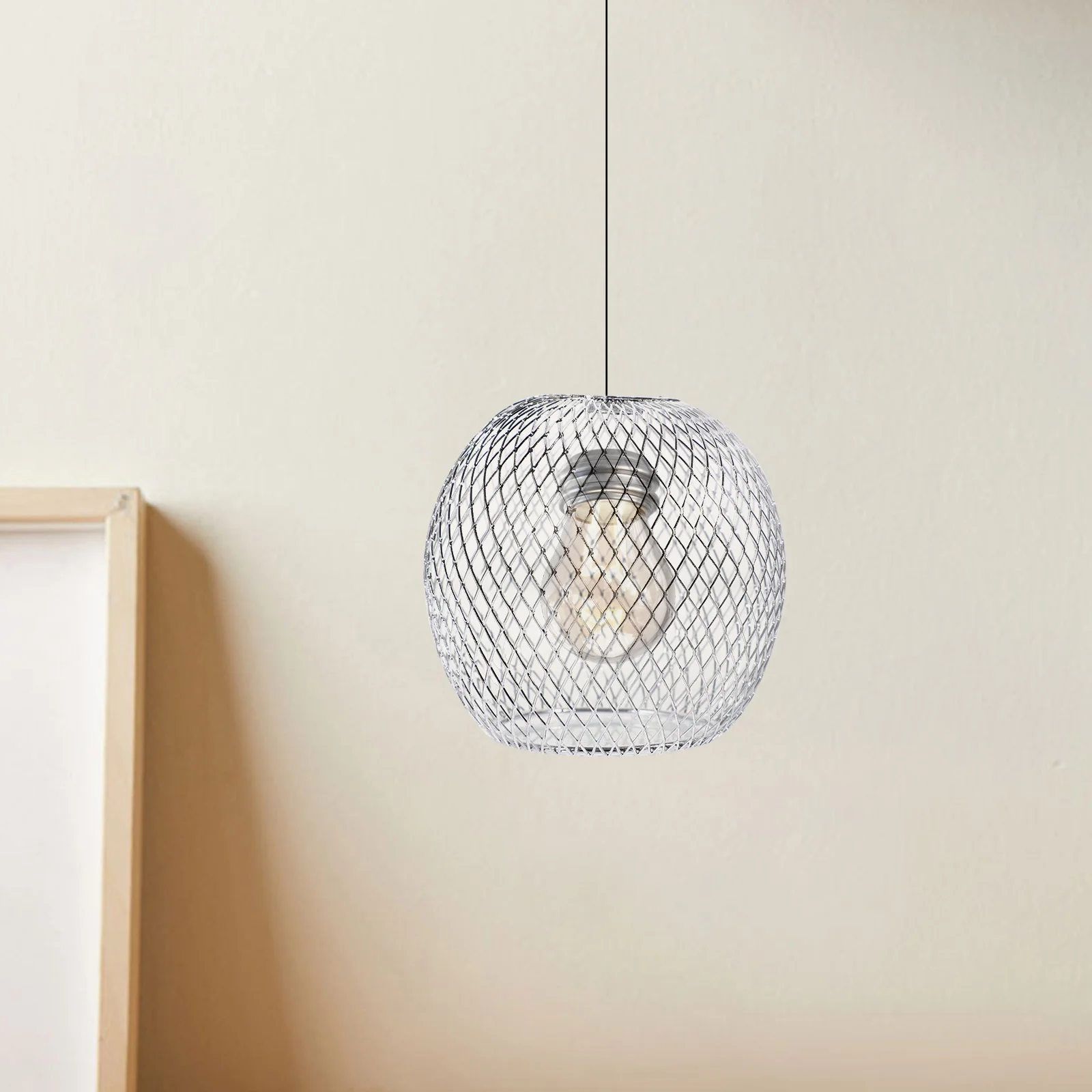 Metalowy abażur Bezprzewodowa lampa ścienna Rattanowa zawieszka do sufitu w domu Vintage Dust