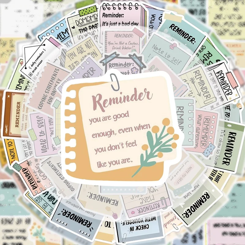 50개의 영감을 주는 문구 스티커, 생동감 넘치는 스티커로 물병, 노트북, 휴대폰, 여행 가방, 스케이트보드, 기타, 선물 상자, 파티 장식에 적합