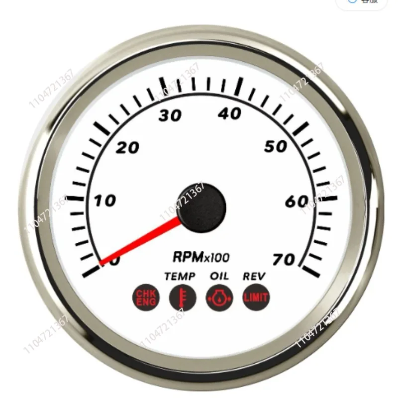 Engine Tachometer Suitable for Outboard 7000 RPM with Oil Temperature Oil Pressure Engine Failure Alarm Tachometer