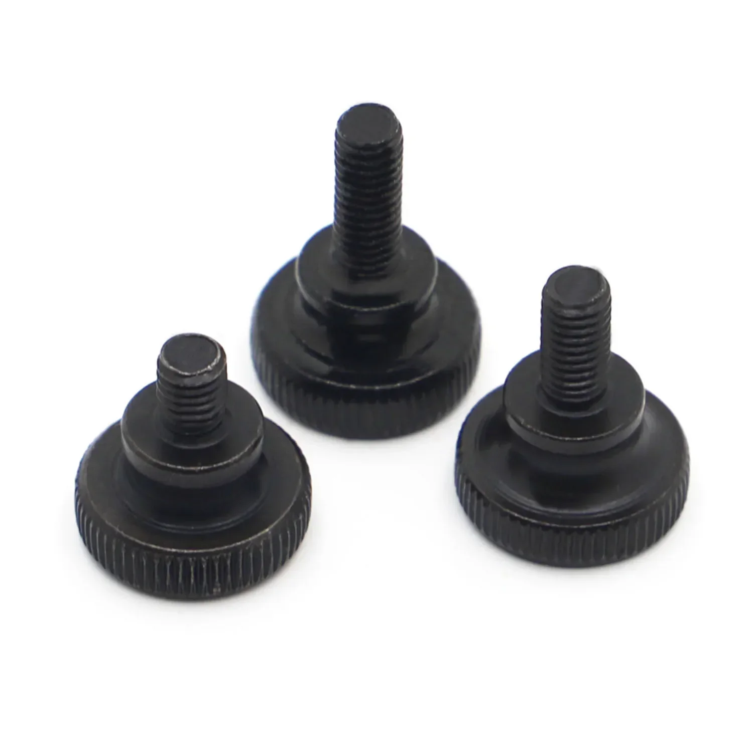 Black GB834 DIN464 Knurling Head Knurled Thumb Screw Hand Tighten Curtain Lock Screws M3 M4 M5 M6 M8 M10