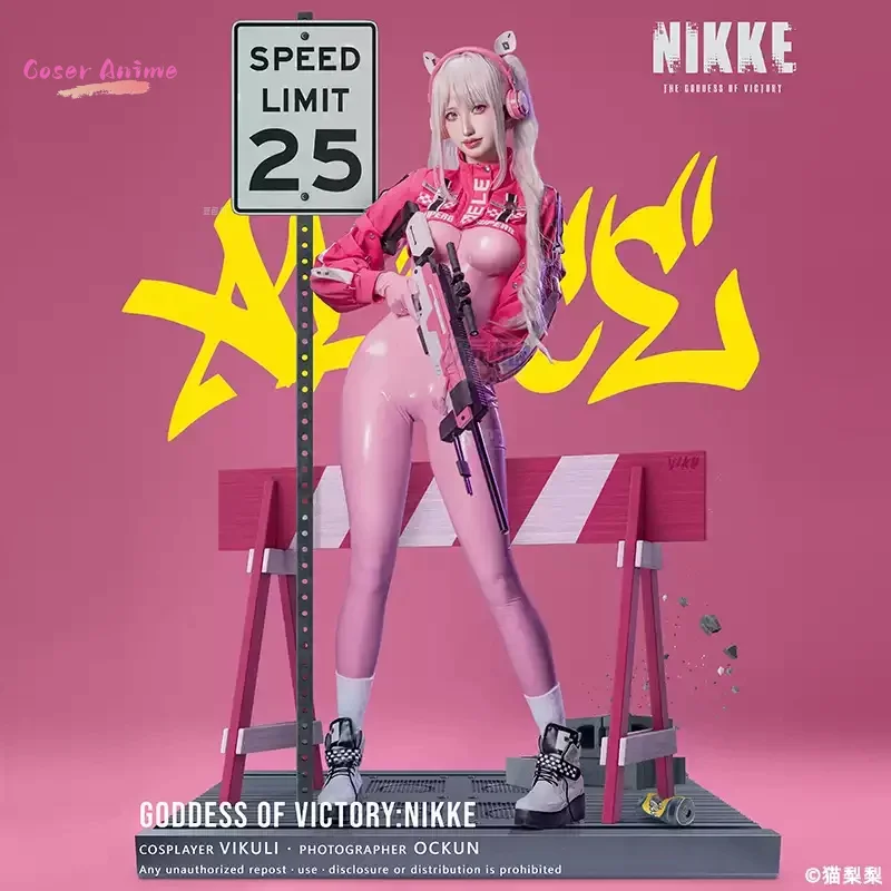 

Костюмы для косплея Алисы, игра GODDESS OF VICTORY NIKKE, костюмы для косплея HSIU, боди, розовая форма, костюмы Алисы NIKKE