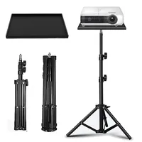 Projectors Tray 1/4inch Thread Tripod Tray Height Adjustable DJ Equipment Holder Telescopic Rod Standing for Laptop DSLR Camera