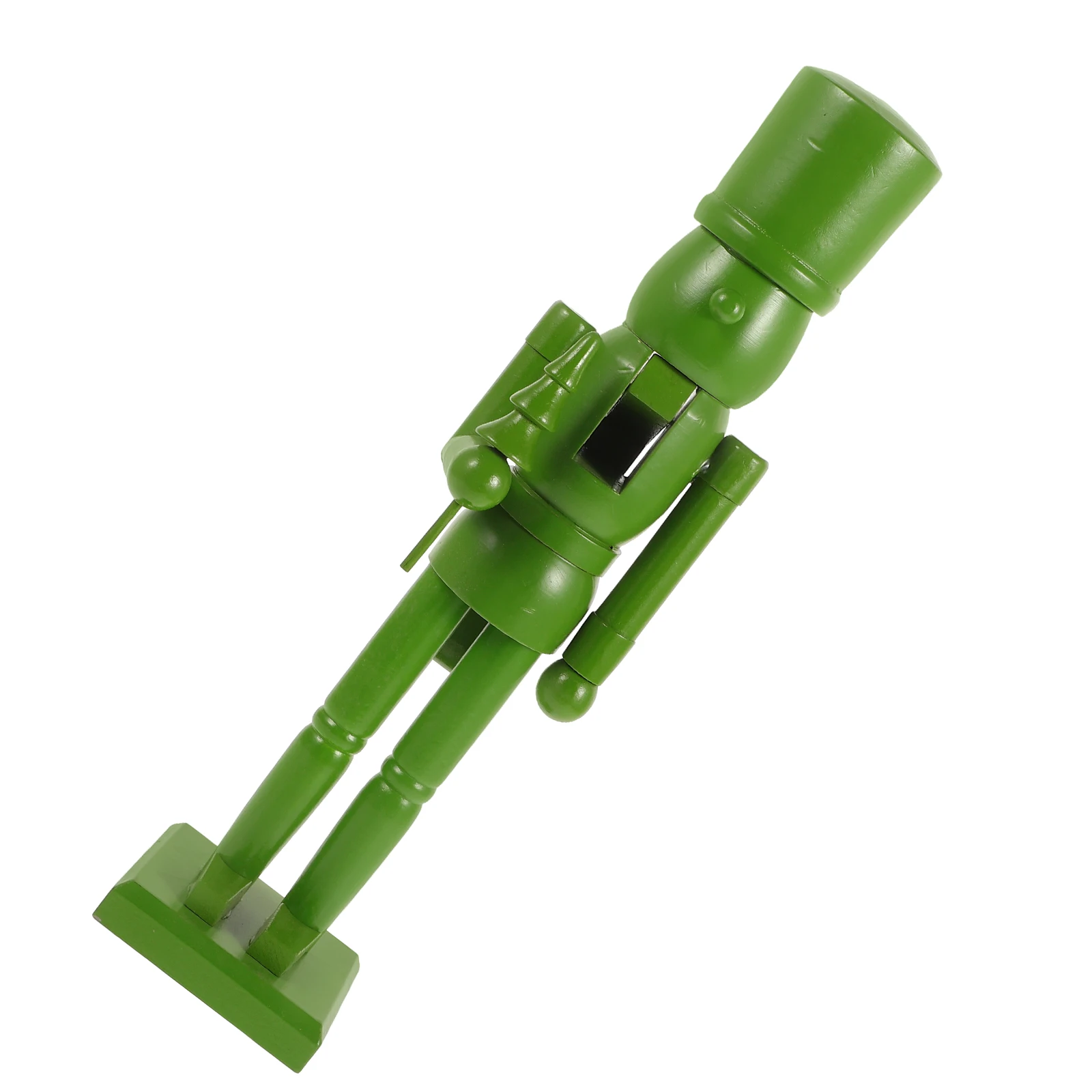 

Nutcracker Puppet Figure Wooden Christmas Decor Solid Color Tabletop Display Xmas Classic Holiday Ornament Reusable Adorable