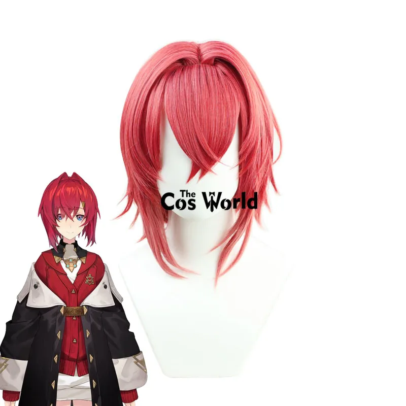 Perruques de cosplay Anime courtes, YouTuber virtuel, VTuber, Ange Katrina, fibre, cheveux synthétiques, bonnet de perruque, degré de chaleur, 35cm