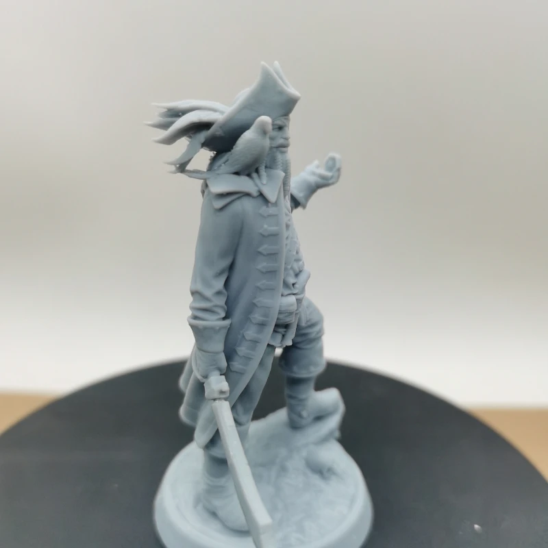 Pirate Captain Diy Resin Figure 1/24 Scale 75mm Assemble Model Kit Unassembled Dioramas Unpainted Statuettes Toy
