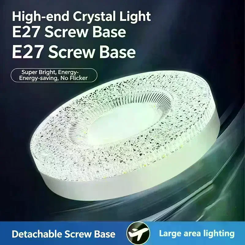 1Pcs Energy-Saving Bulb Ultra-Bright Ceiling Light Universal E27 LED Crystal UFO Light Bulb For Home Living Room Bedroom