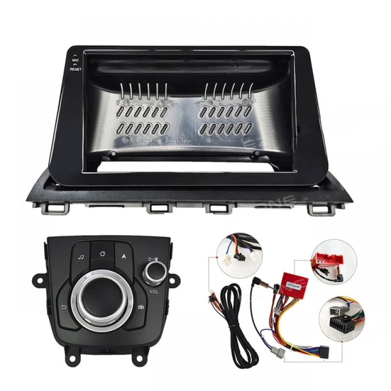 

2din Radio Player Car frame for Mazda 3 Alexa 2014-2018 Control Button Car DVD Frame Audio Fitting Adaptor Dash Trim Facia Panel
