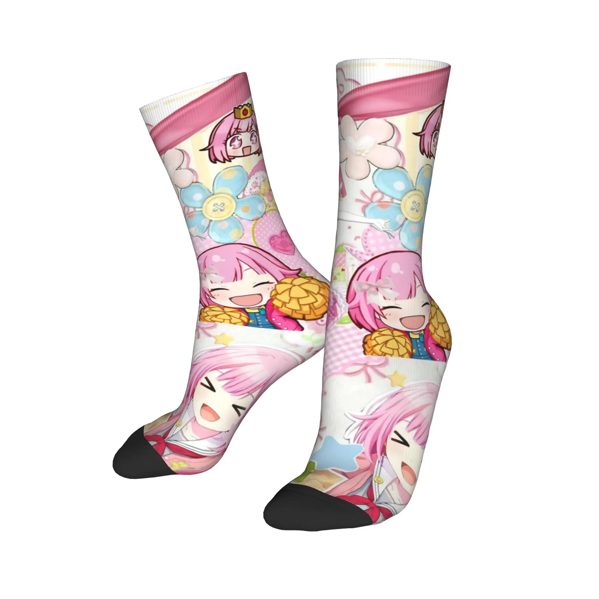 Emu Otori Socks Men's Women's Polyester Funny Happy Singer Anime Socks Spring Summer Autumn Winter Middle Tube Socks Gifts