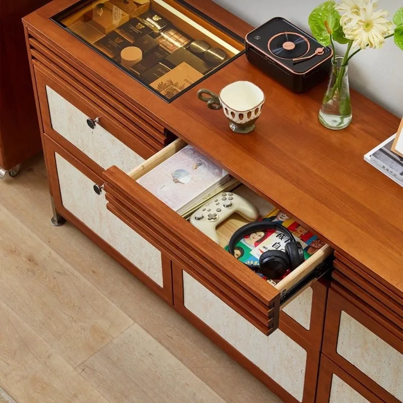 Nordic style color matching nine chest cabinets, dining side cabinets against the wall, integrated bedroom drawer cabinets