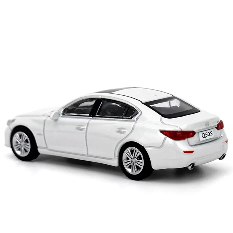 نموذج باودي 1/64 مقياس إنفينيتي Q50S 2014 نموذج سيارة مصنوع من خليط معدني قابل للجمع زخرفة زخرفية