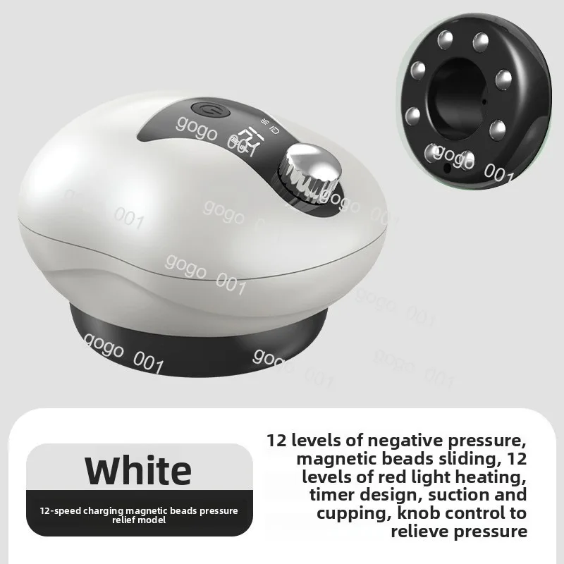 Smart Home Use Vacuum Cupping Scraping Machine, Electric Cupping Set with Red Light Therapy & Pressure Control for Body Massage