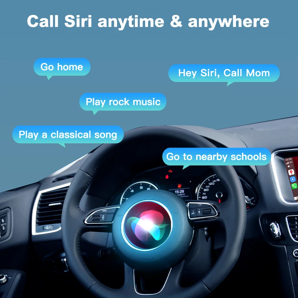 JoyeAuto اللاسلكية Apple CarPlay Android واجهة السيارات لأودي A4L A5 Q5 No MMI 2010-2016 مرآة AirPlay عكس كام التحديثية