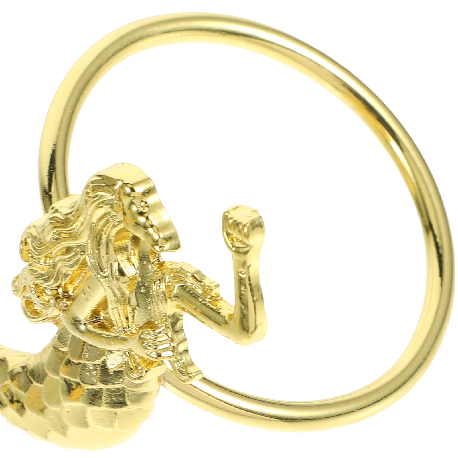 

6pcs Gold Napkin Ring Zinc Alloy Reliable Party Table Decor Holiday Buckles Ocean Themed Wedding Napkin Holders Metal Ring