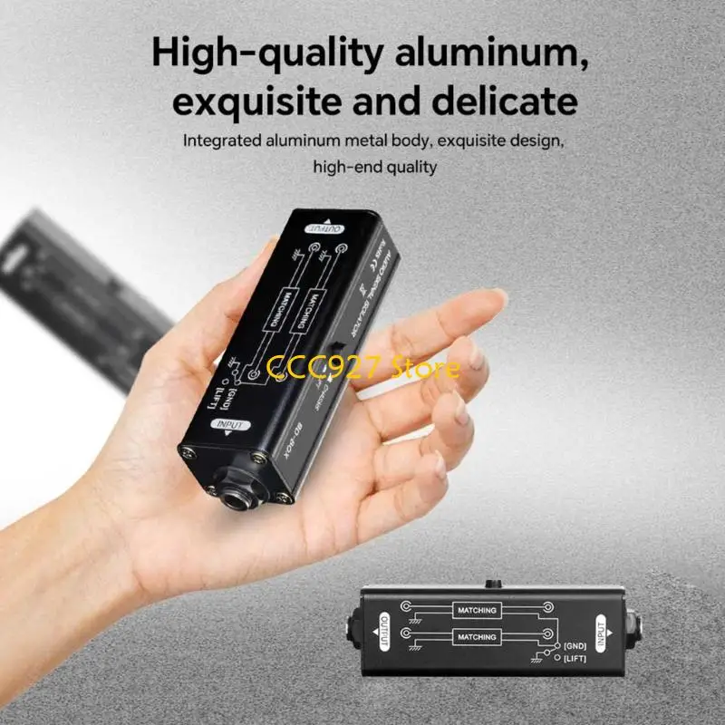 B03F Studio Grado 6.35 mm Audios Aislador ruido Transformación del cuerpo metal cuerpo elimina las interferencias