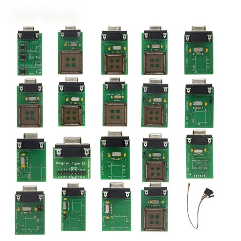 

Полный комплект адаптеров для всех USB-программаторов UPA, полный комплект адаптеров, зеленая материнская плата