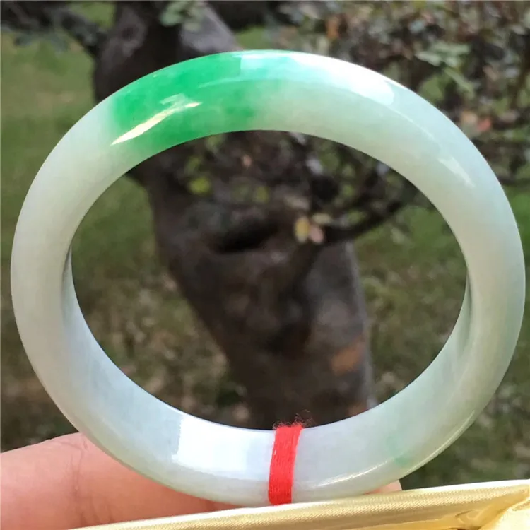 Natural Myanmar green jadeite bangle handcarved jade bangle real jade bracelets natural jade stone for women men