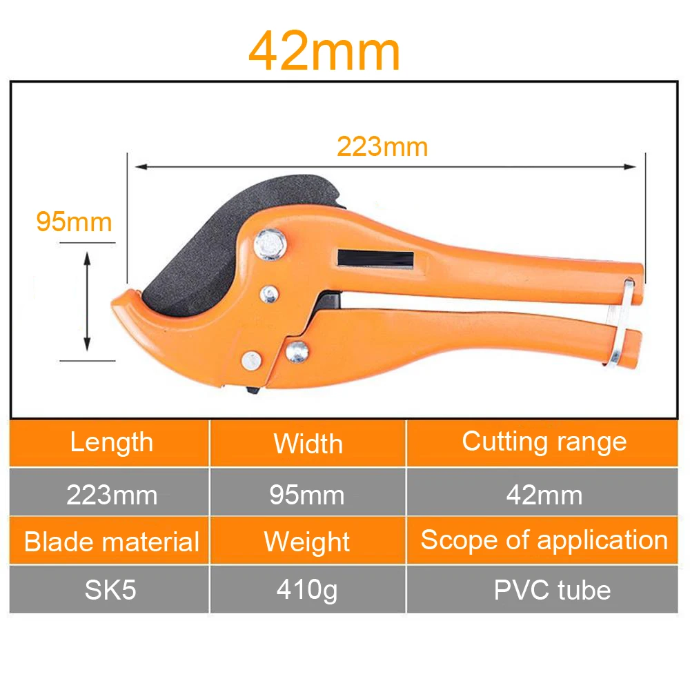 PVC Pipe Cutter Heavy Duty Labor-Saving Hose Scissors PVC PU PP PE Cutter Hose Hand Tools Pipe Shears Plumber Work Tools Cutting