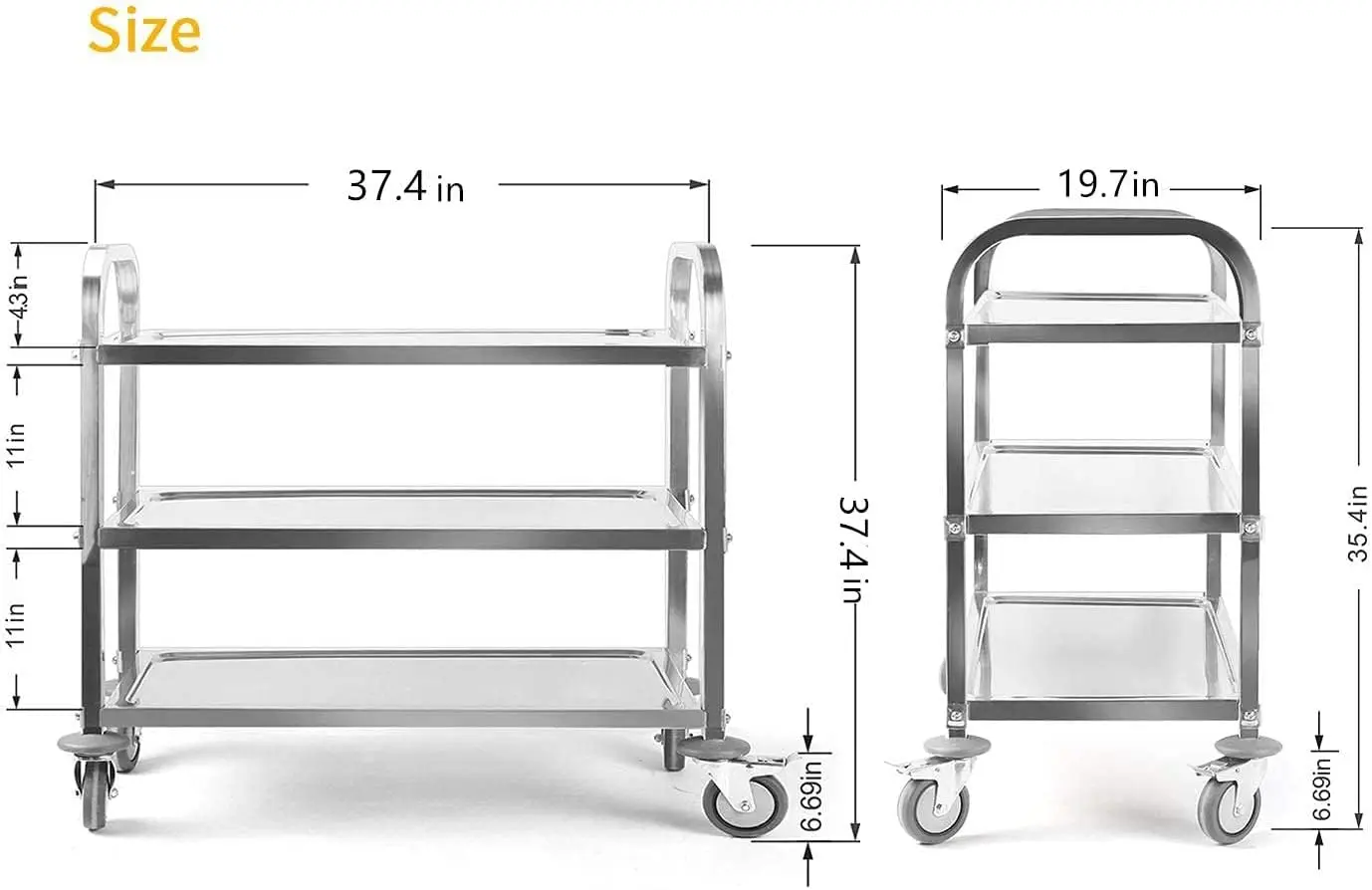 Stainless Steel Utility Cart 37