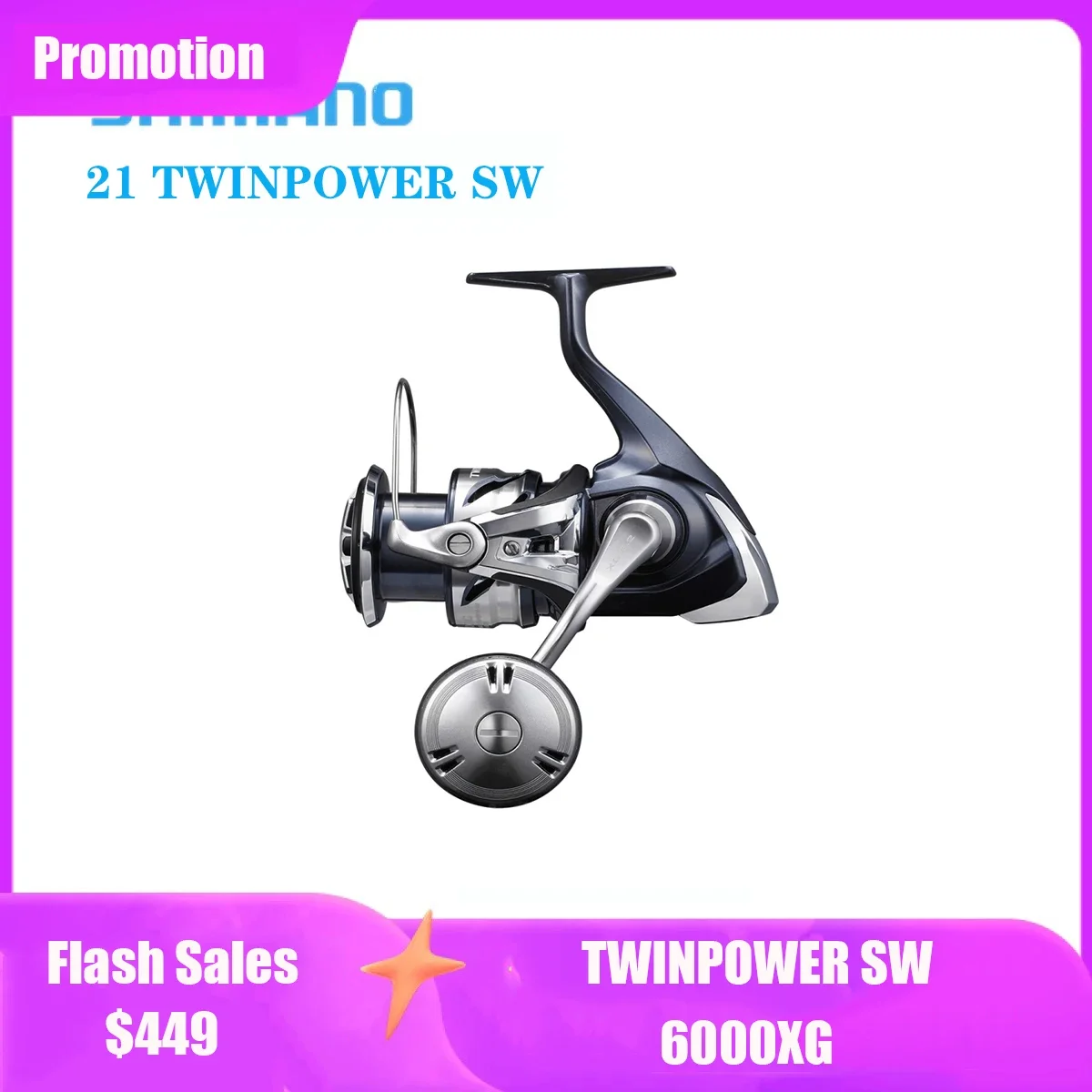 

2021 NEW Original SHIMANO TWINPOWER SW Spinning Fishing Reels 6000XG Saltwater Fishing Wheel Made in Japan