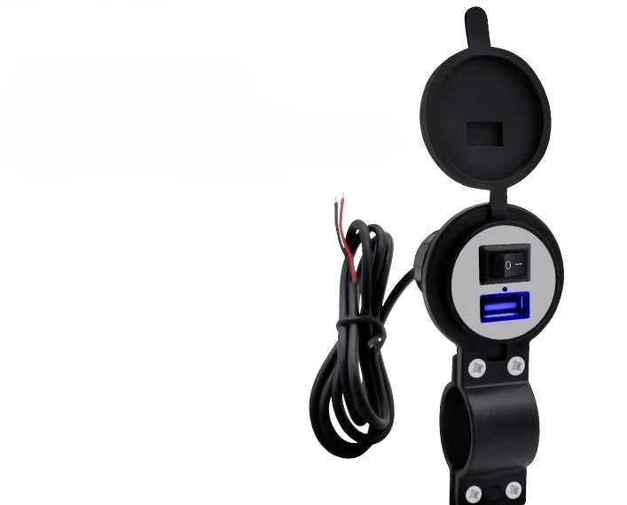 

12V Motorcycle USB Charger Car Charger Single USB with Switch 5V 2A Waterproof
