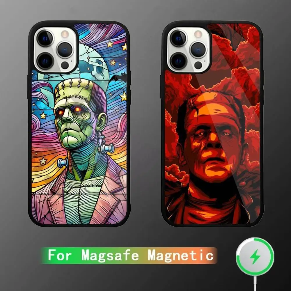 

Horror F-Frankenstein Phone Case For iPhone 16,15,14,13,12,11,Pro,Max,Plus,Mini,SE New Magsafe Magnetic Wireless Charging