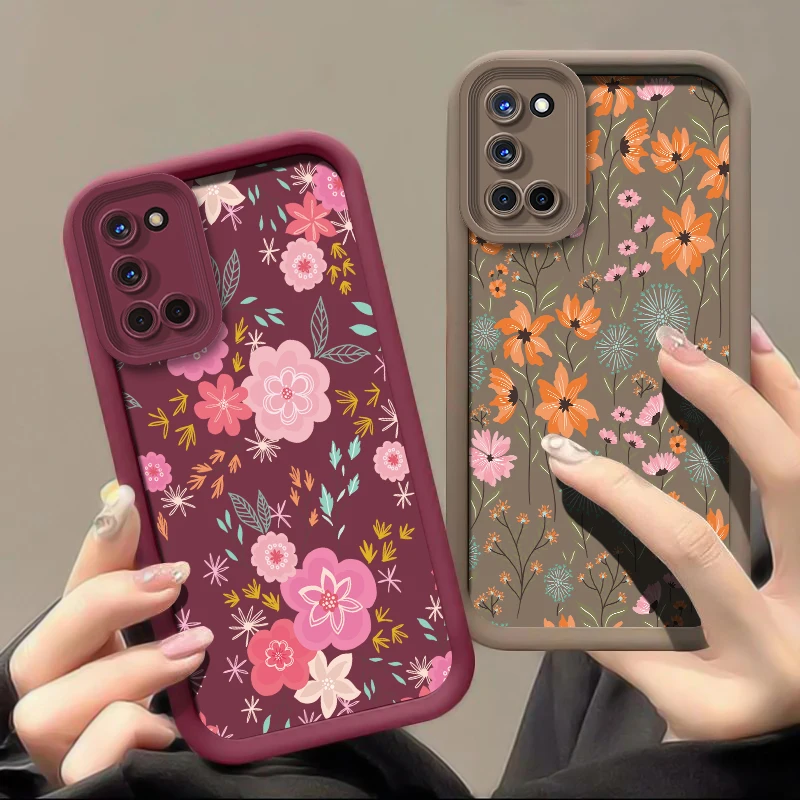 Чехол для телефона OPPO Realme Note 50 60 GT 3 Master 6 Neo 5 Narzo N65 N63 N55 N53 70X 60X 30A 20A 30 20 Flower Silicone Cover